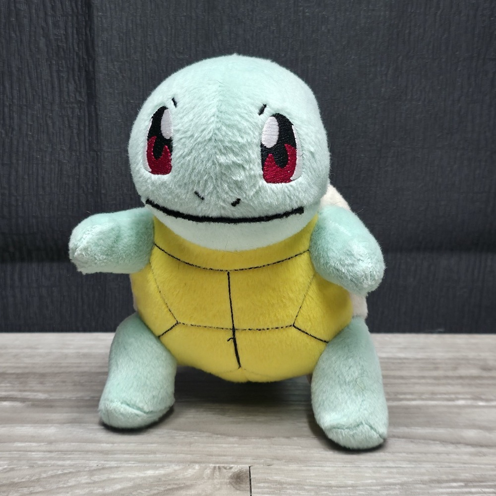 7" TOMY NINTENDO POKEMON SQUIRTLE TEAL STUFFED ANIMAL PLUSH TOY SMALL SOFT‎